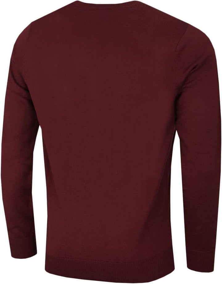 Calvin Klein Herren mit Rundhalsausschnitt aus weicher Baumwolle Sweater, Burgundy