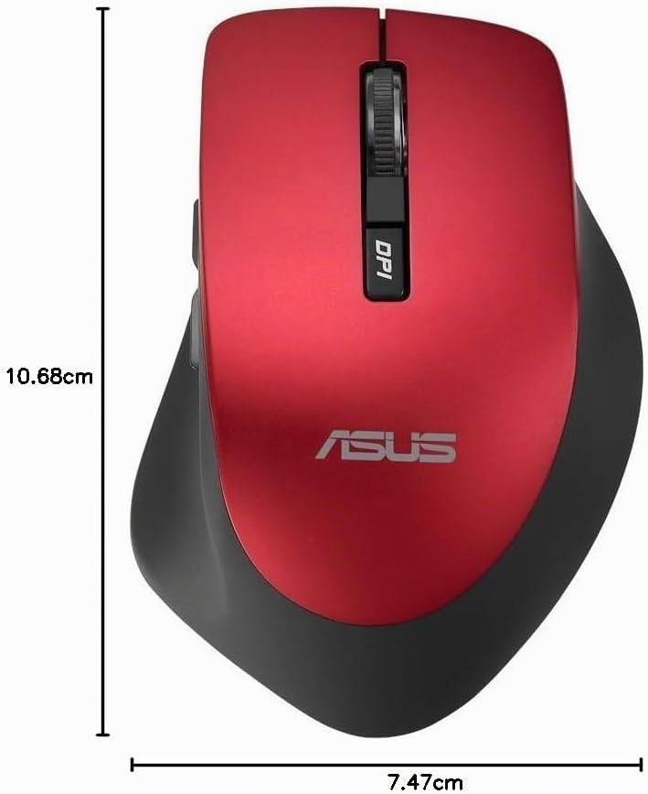 Asus WT425 Optische Maus (wireless, USB) rot, Rot
