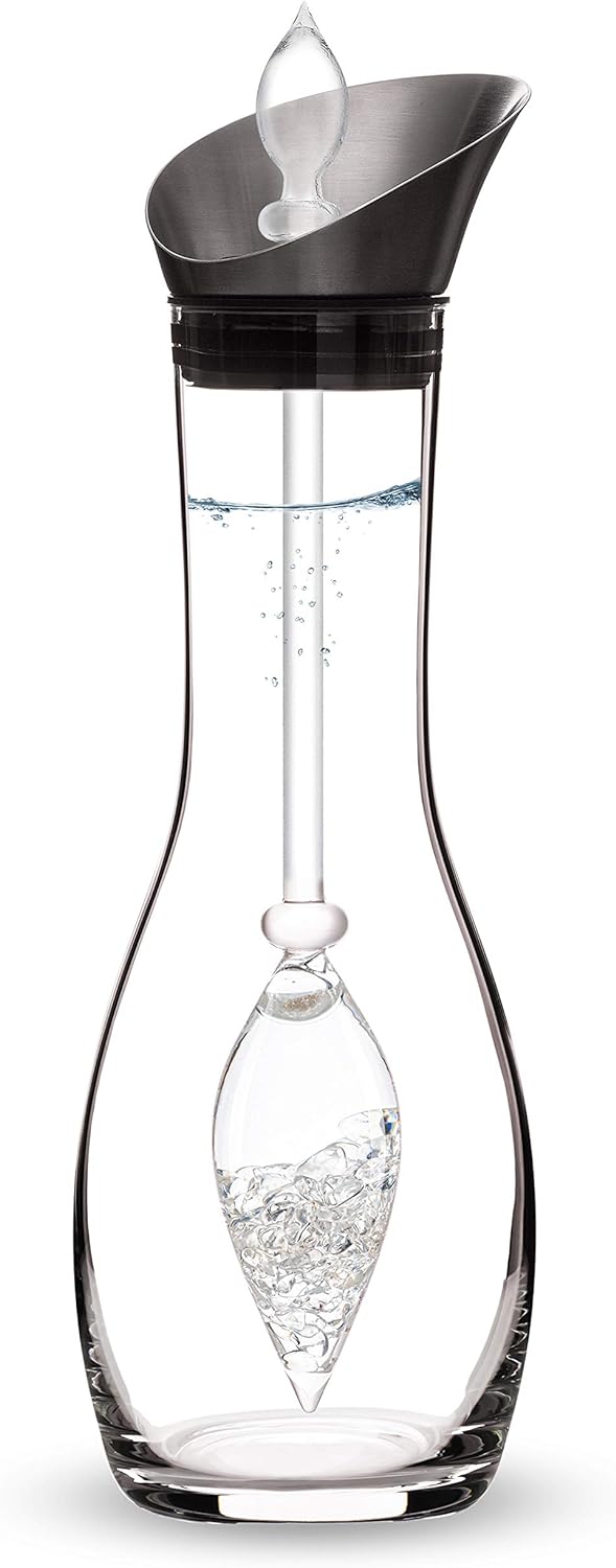 VitaJuwel Diamonds Edelsteinwasserset für Zuhause (Karaffe Era & Phiole) mit echten Diamantsplittern