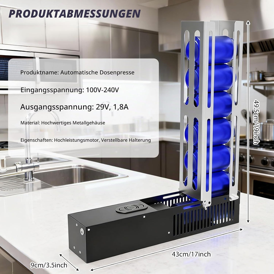 Elektrische Dosenbrecher, Automatische Dosenpresse Recycling von 6oz~16oz Dosen, Automatischer und M