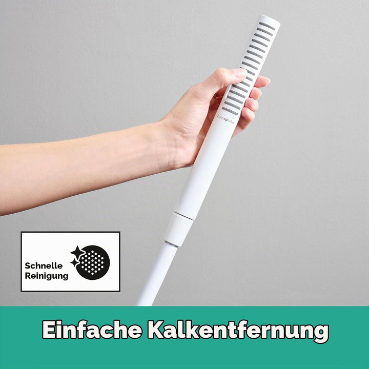 hansgrohe Pulsify S - wassersparender Duschkopf 7,9 l/min (EcoSmart), Handbrause mit 1 Strahlart (Po