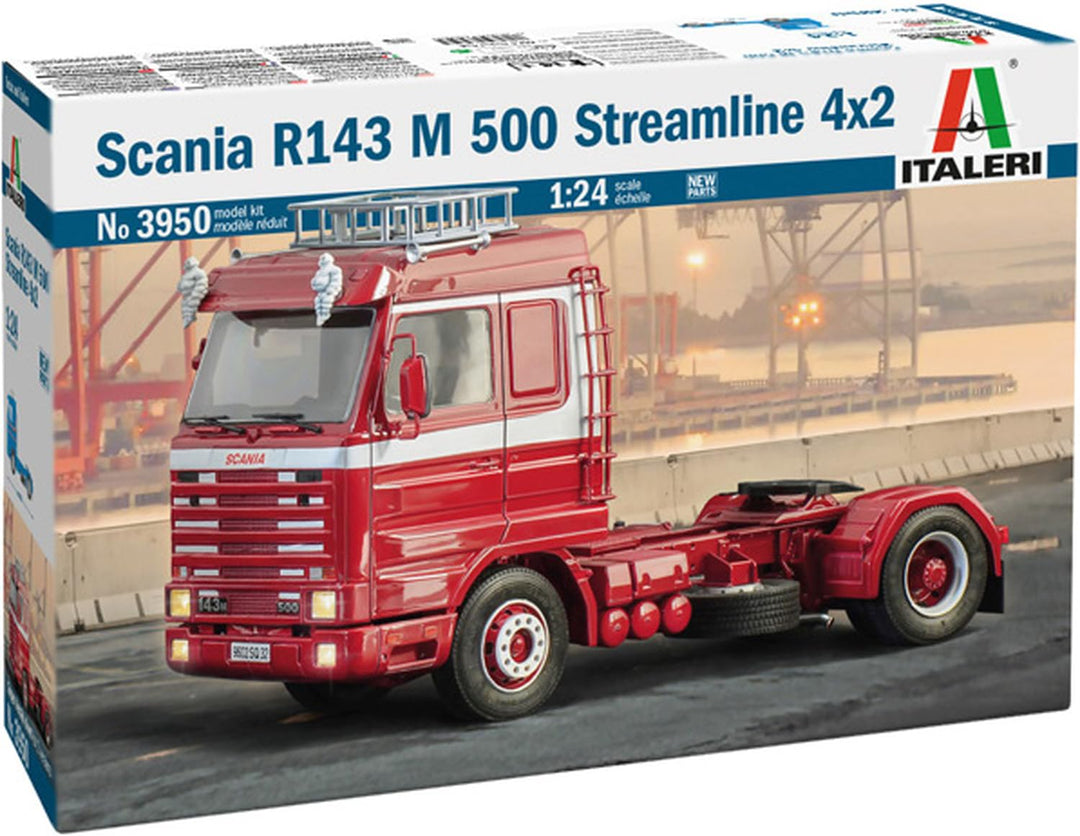 Italeri 3950 1:24 Scania 143M 500 Streamline 4x2 - Modellbau, Bausatz, Standmodellbau, Basteln, Hobb