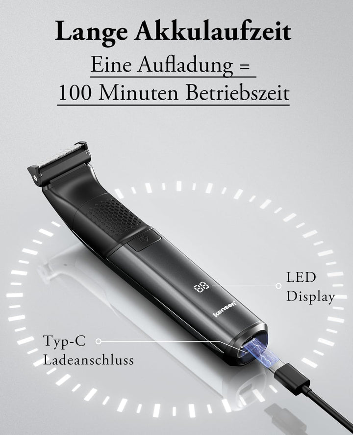 Intimrasierer Mann, kensen 2 in 1 Rasierer Herren Intimbereich Wasserdicht Körperrasierer Herren Typ