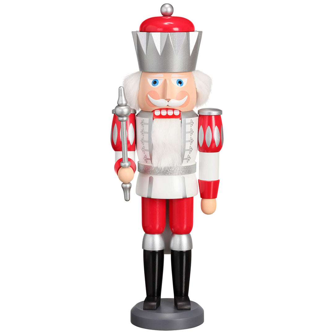Seiffener Volkskunst Nussknacker König exklusiv 40 cm hoch Figur aus Holz Original Erzgebirgskunst w
