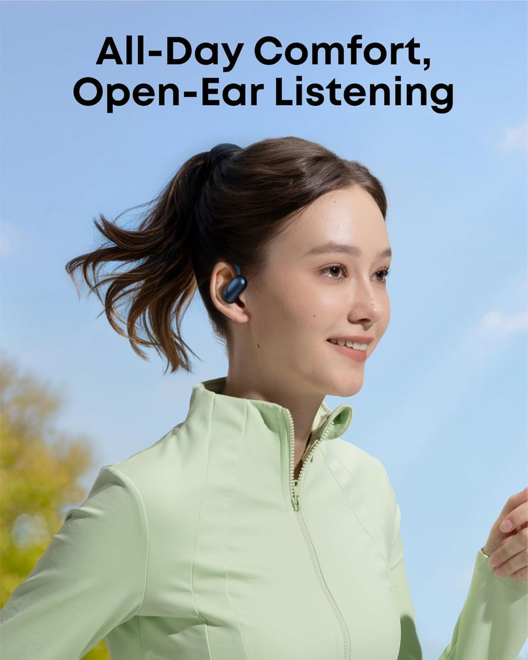 soundcore Anker AeroFit 2 Open Ear Headphones, Adjustable Ear Hooks, Firm Hold, Deep Bass, Hi-Res Wi