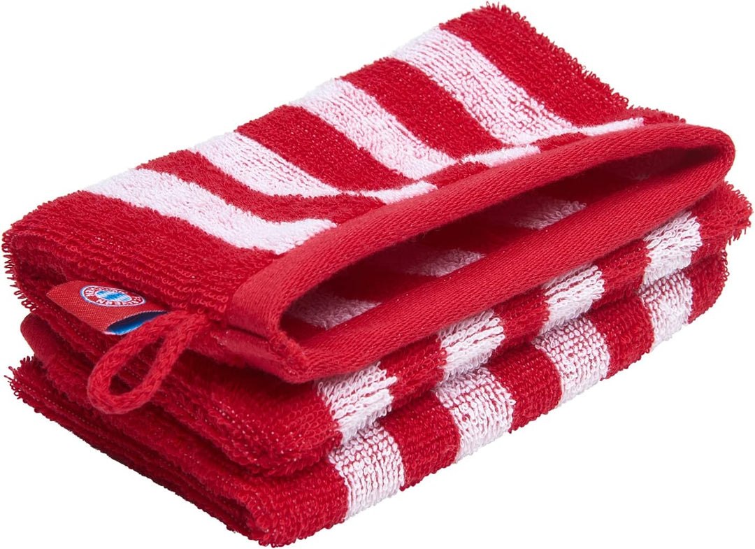 FC Bayern München Waschhandschuh 2er Set Waschlappen FCB Seiflappen