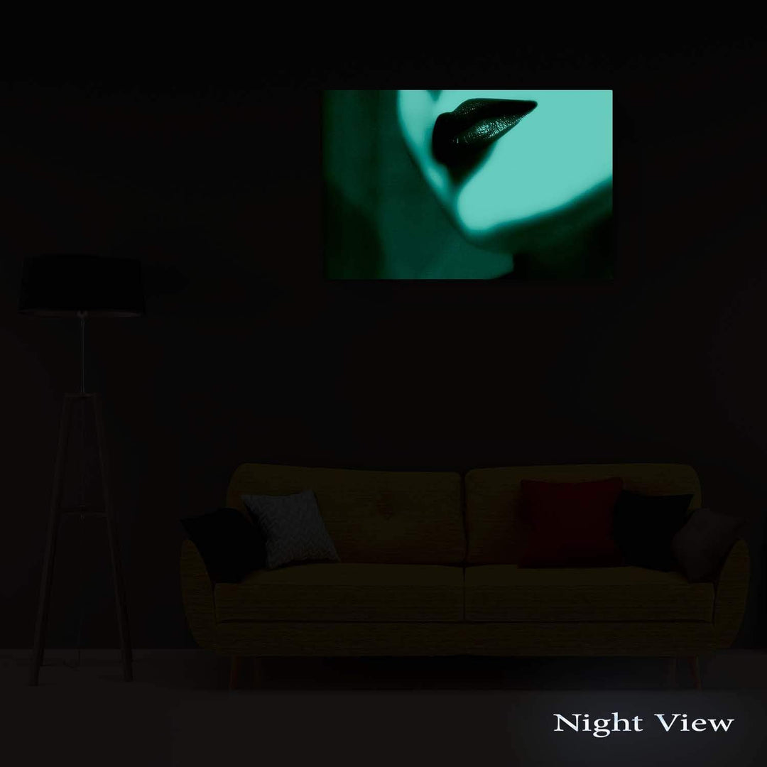 Startonight Leinwandbilder Schwarz und Weiss Rote Lippen, Doppelansicht Überraschung Modernes Dekor