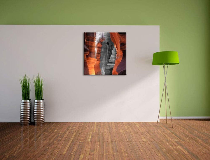 Pixxprint prächtiger Antelope Canyon als Leinwandbild/Grösse: 70x70 cm/Wandbild/Kunstdruck/fertig be