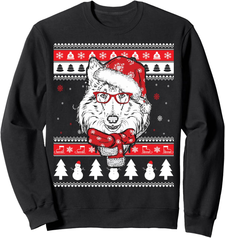 Shetland Sheepdog Lustiger Hund Hässliche Weihnachten Sweatshirt