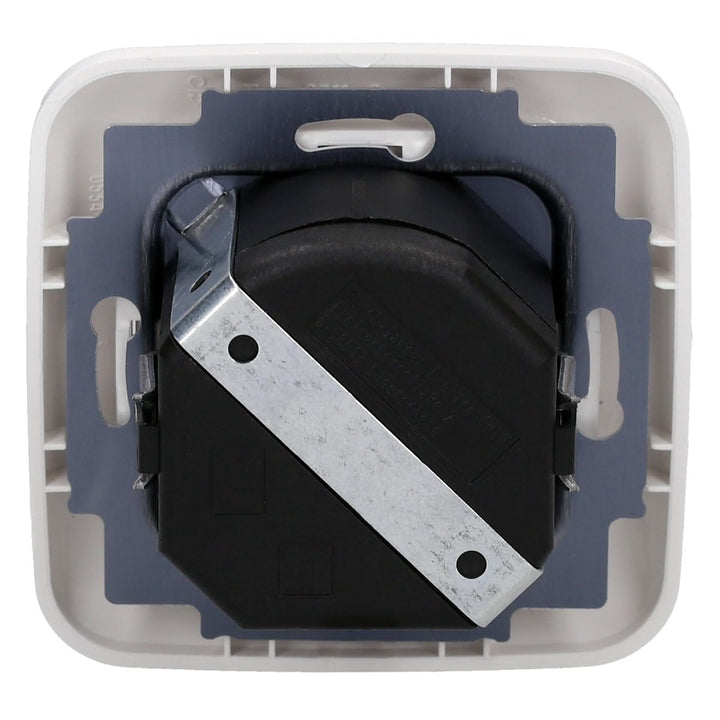 Busch Jäger Komplett-Set, LED-Dimmer m.Drehbetätigung, 1-Fach Rahmen, Drehdimmer Abdeckung, Reflex S