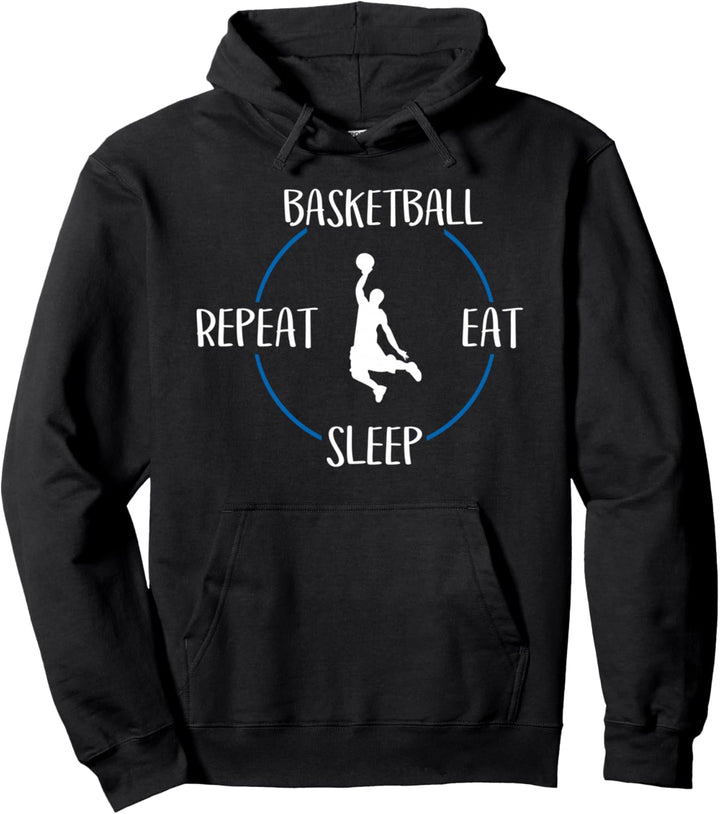 Basketball Eat Sleep Repeat Geschenk Für Basketballspieler Pullover Hoodie