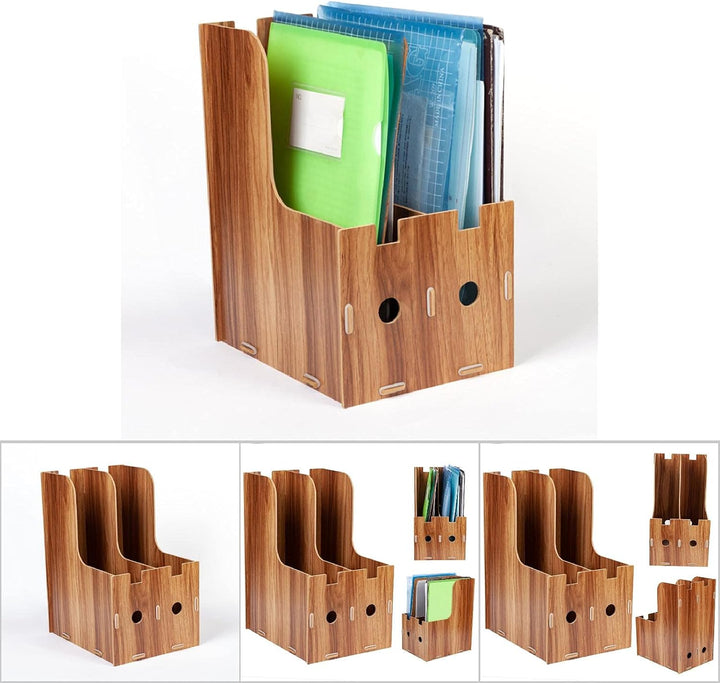 Holz Schreibtisch Organizer, Aufbewahrungsbox Ordnungssystem Briefablage A4 Notizzettel Stifte ordne