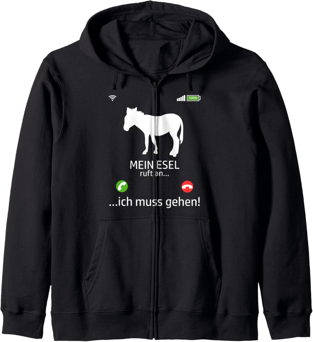 Mein Esel ruft an Maultier Bauer Landwirt Tiere Esel Kapuzenjacke