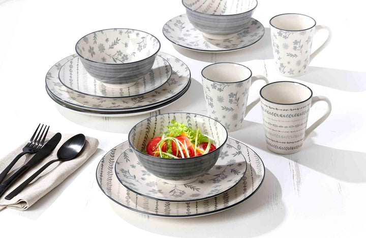 Ritzenhoff &amp; Breker Sendai Blume Suppenteller-Set 6-teilig – 20 cm – Mix &amp; Match Boho-Geschirr in Gr