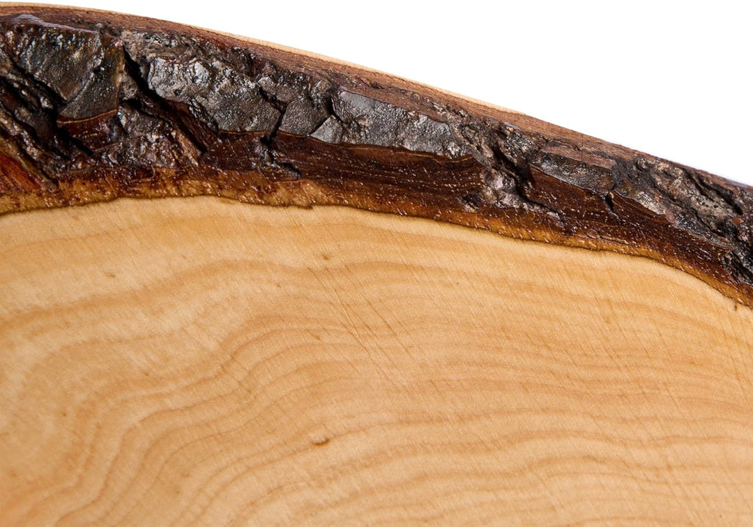 Batania Rindenholzbrett oval ca. 58-65 x 22-26cm, rustikales Servierbrett, Aufschnittbrett, einzigar