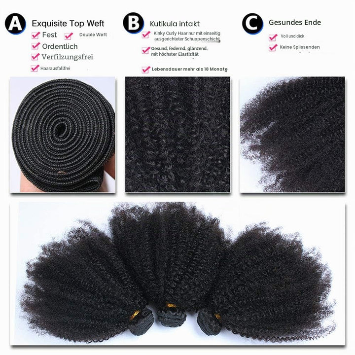Afro Kinky Curly Human Hair Bundles 10 12 14 Inch echthaar per cke Crochet Braids Hair Curly Weave H