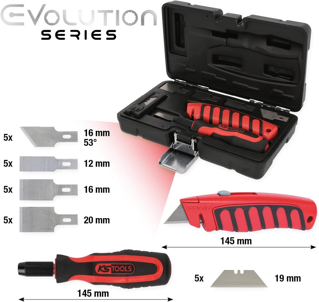 KS Tools 907.2200 Messer-Schaber-Satz, 27-tlg.