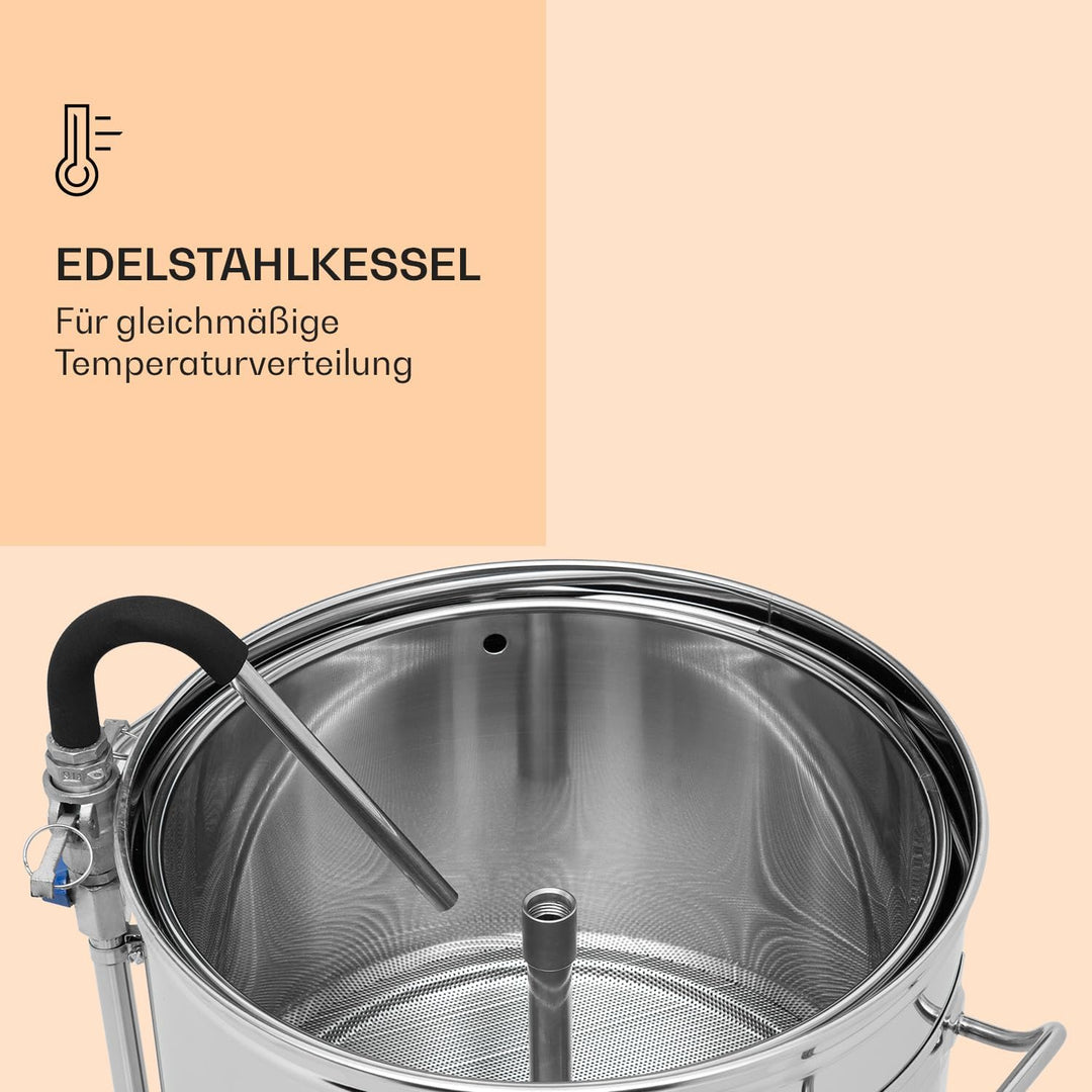 Klarstein Bierbrauset, Bierbrauanlage, Maischekessel zum Bier Brauen, Bier-Selbstbrauset, Selber Bie