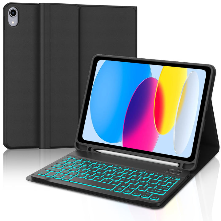 IVEOPPE Hülle mit Tastatur für iPad A16 11 Generation 2025/10 Generation 2022, Bluetooth Magnetische