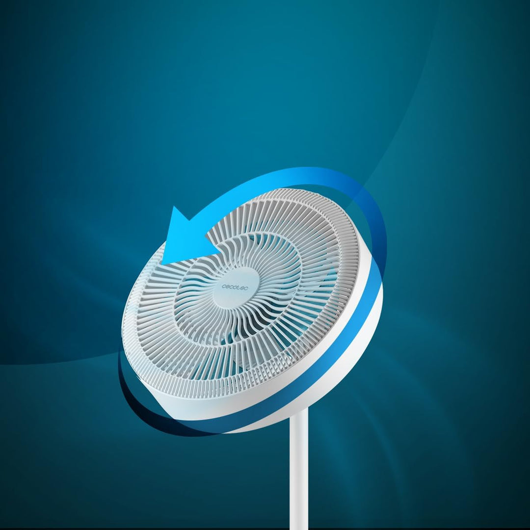 Cecotec Standventilator EnergySilence FanLamp 36 W, DC Motor, LED-Innenringlicht: 3 Farbtöne, Umkehr