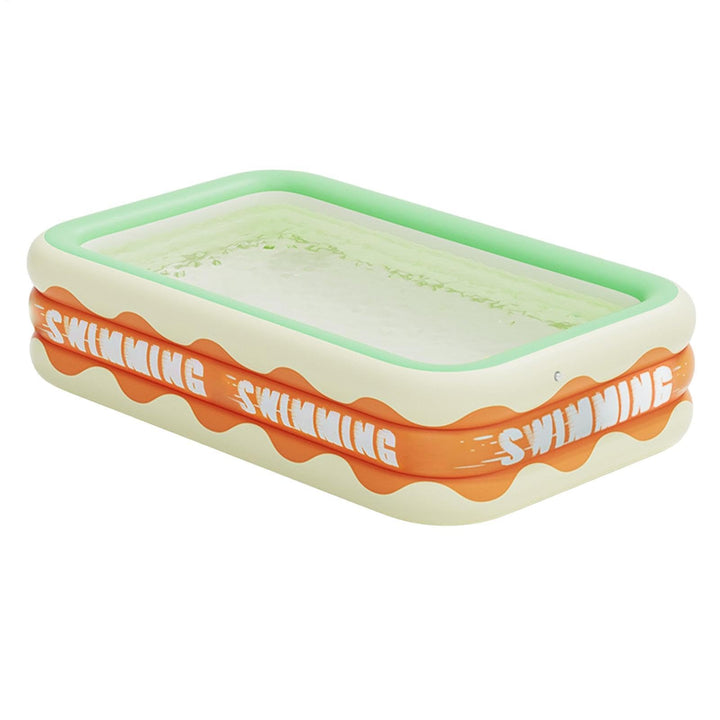 Aufblasbares Planschbecken, Tragbare Und Leichte PVC Rechteckige Aufblasbare Pools Schwimmbad, Für S