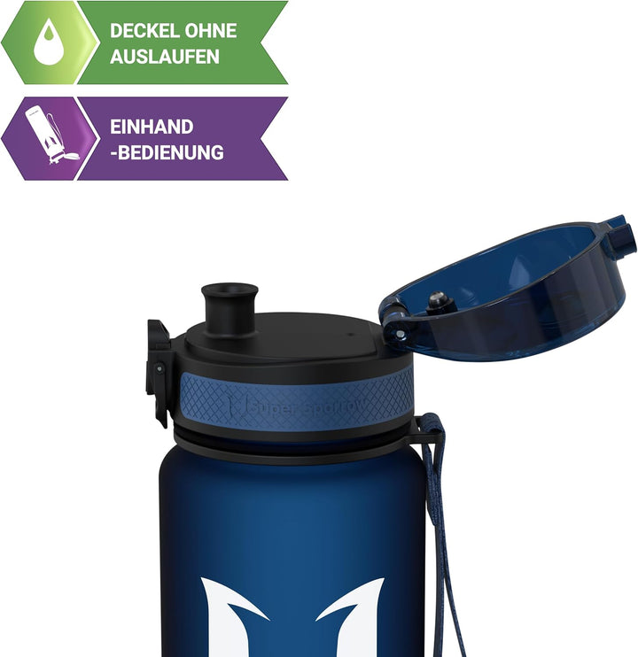 Super Sparrow Trinkflasche - Tritan Wasserflasche - 350ml, 500ml, 750ml, 1000ml - BPA-frei - Ideale