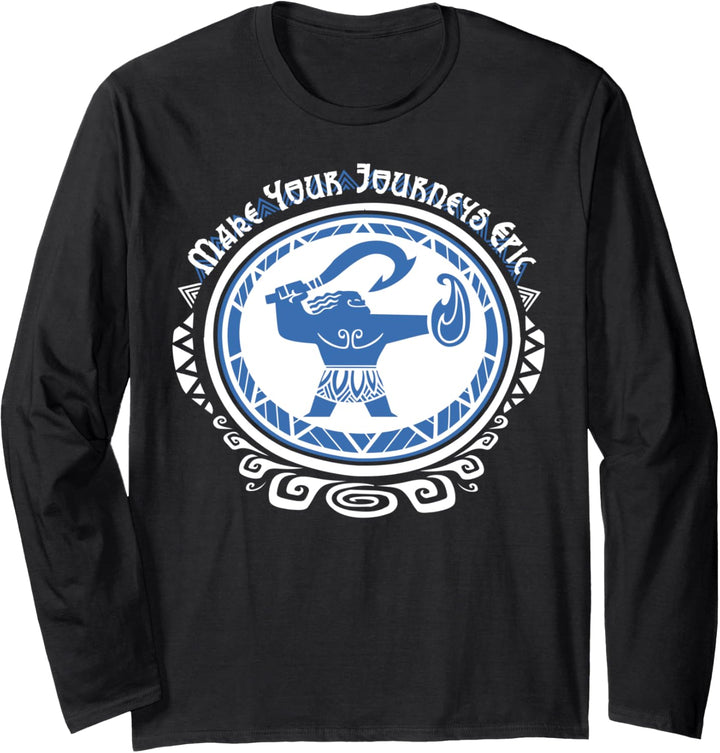 Disney Moana Maui Make Your Journeys Epic Geometric Langarmshirt