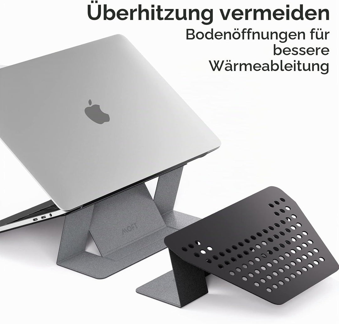 MOFT Laptop Ständer, Faltbarer Laptopständer Notebook Ständer mit 2 einstellbaren Winkeln, Haltung V