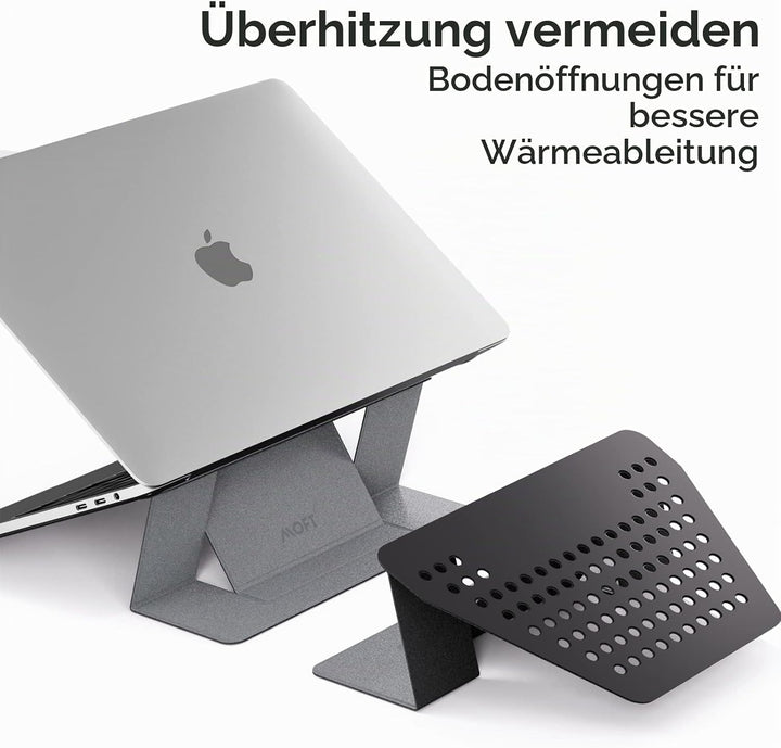 MOFT Laptop Ständer, Faltbarer Laptopständer Notebook Ständer mit 2 einstellbaren Winkeln, Haltung V