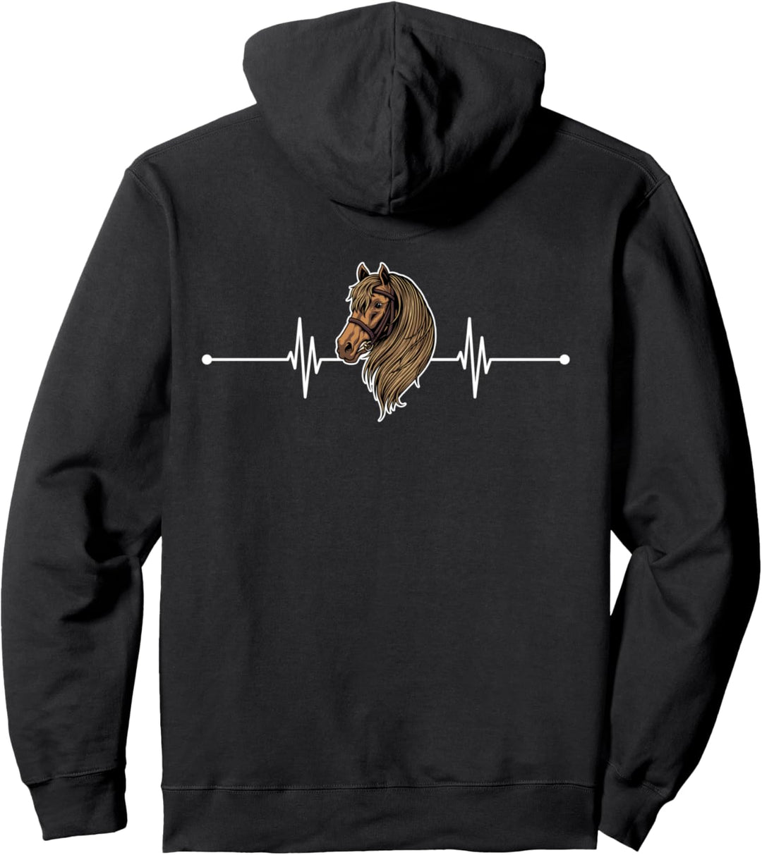 Islandpferd Isländer Island Pony Pferd Reiten Herzschlag Pullover Hoodie