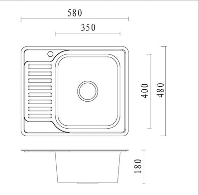 VBChome Einbauspüle mit Armatur 58x48 Leinenstruktur Links Edelstahl Küchenspüle Spüle Ablagefläche