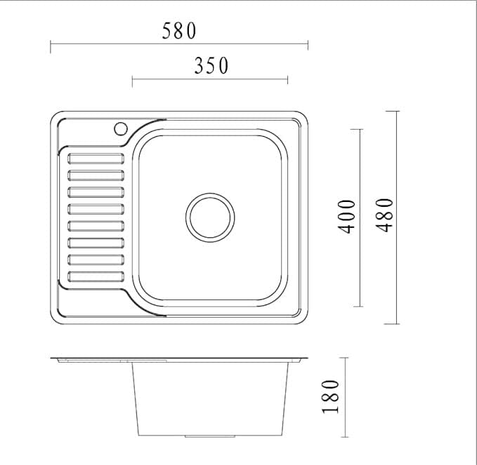 VBChome Einbauspüle mit Armatur 58x48 Leinenstruktur Links Edelstahl Küchenspüle Spüle Ablagefläche