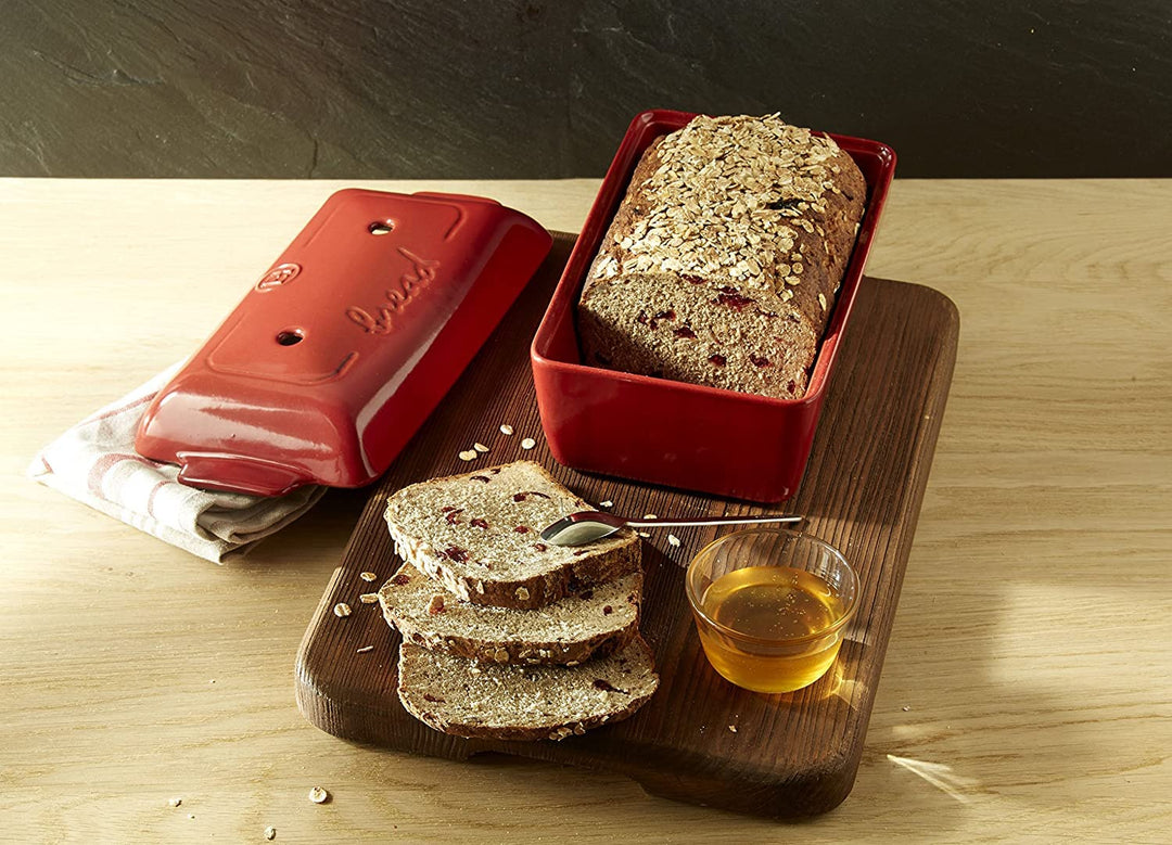 Emile Henry Brotlaib Bäcker, Keramik, Rot, 24x15x12.5 cm Red, Red