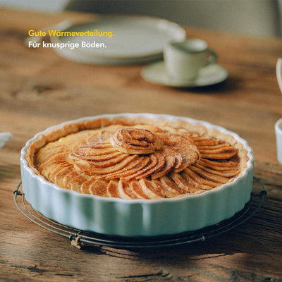 KIVY Tarte & Quicheform Keramik 28cm - Antihaftbeschichtete Tarteform 28 cm rund - Tarteform Keramik