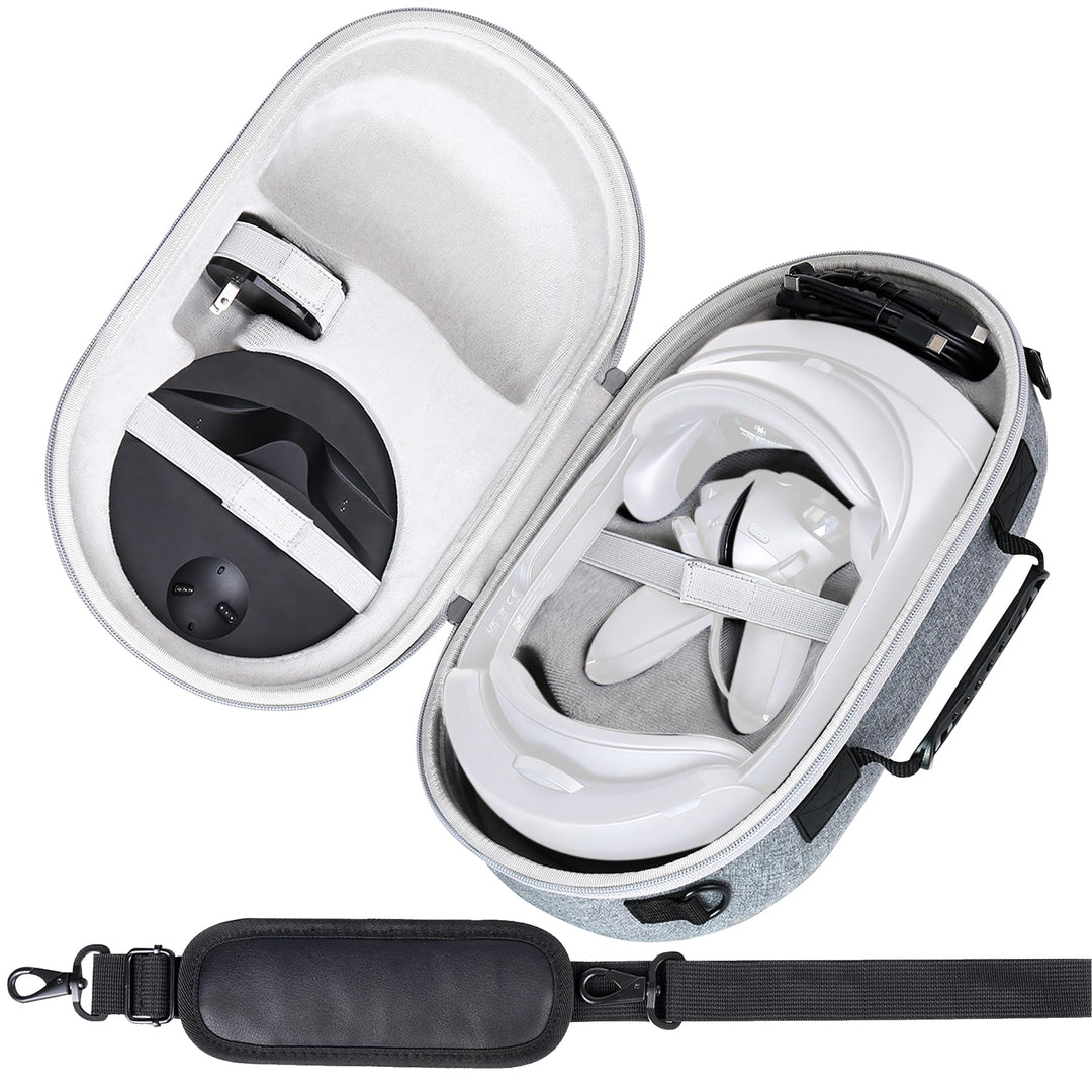 Aenllosi Hart Tasche Hülle für Meta Quest Pro/Meta Quest 3 All-In-One VR Headset, nur Tasche (weiss)