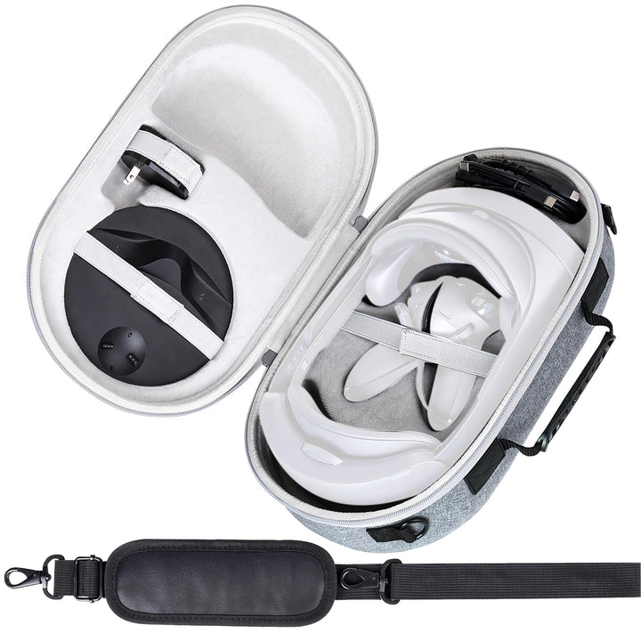 Aenllosi Hart Tasche Hülle für Meta Quest Pro/Meta Quest 3 All-In-One VR Headset, nur Tasche (weiss)