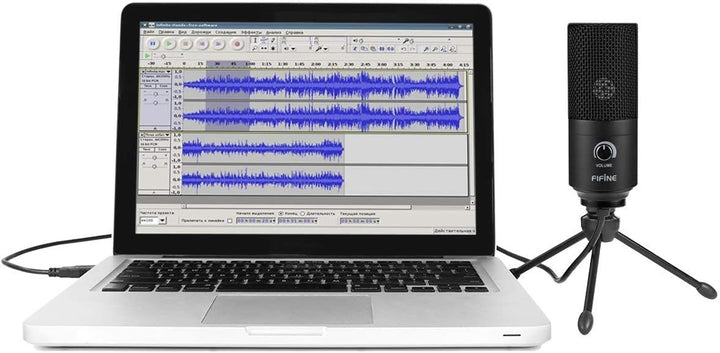 Fifine USB-Podcast-Kondensatormikrofon für Laptop, Keine Soundkarten-Schnittstelle und Phantomspeisu