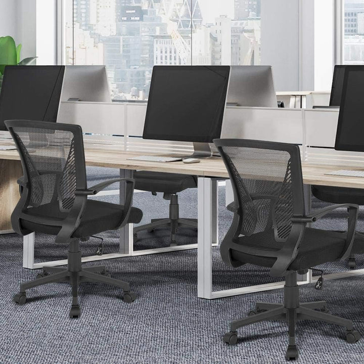 Yaheetech 2 Stück Bürostuhl, Schreibtischstuhl ergonomisch, Drehstuhl mit Netzbespannung, höhenverst