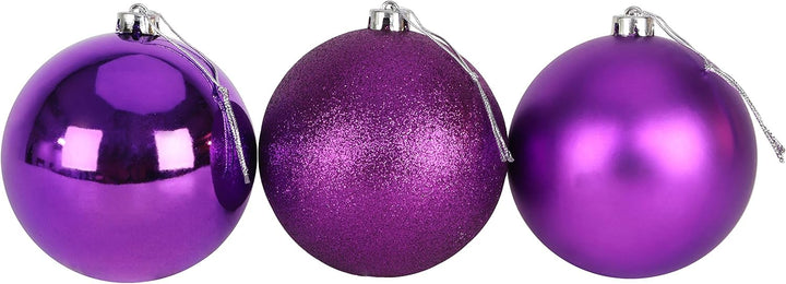 Christmas Concepts® 3er Pack - Extra grosse 150mm Christbaumkugeln - Glänzend, Matt & Glitterdekorie