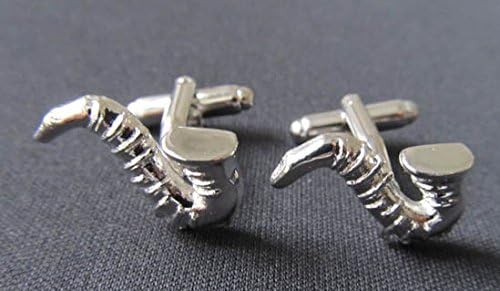 Miniblings Saxofon Manschettenknöpfe Miniblings Knöpfe + Box Saxophon Sax Musik Saxofonist - Herrens