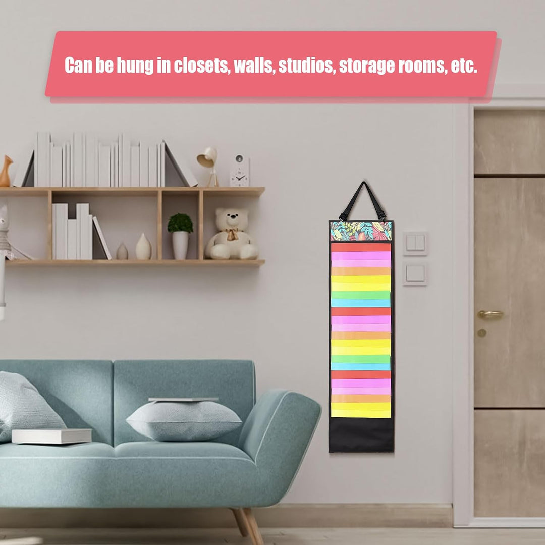 Vinyl-Rollenhalter, 24 Fächer und 23 Taschen, Vinyl-Aufbewahrungsregal, Wandhalterung, über der Tür,