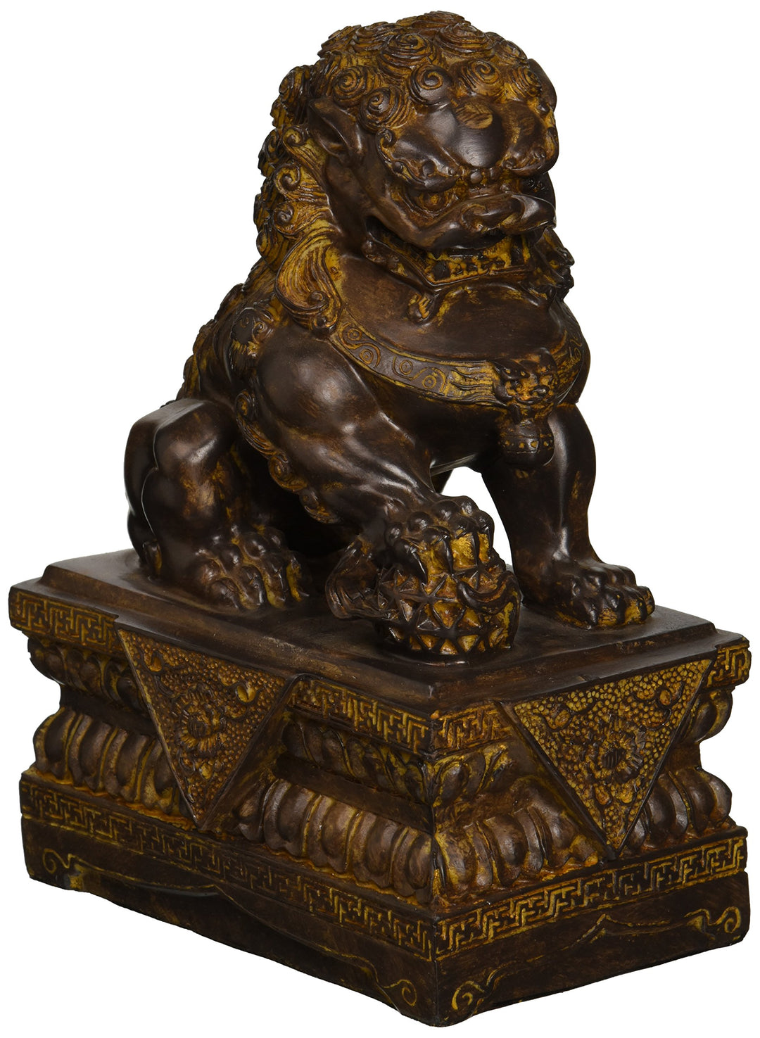 Design Toscano Chinesische Wächterlöwen-Statue, Männlich, 18 x 4,5 x 23 cm Male, Male