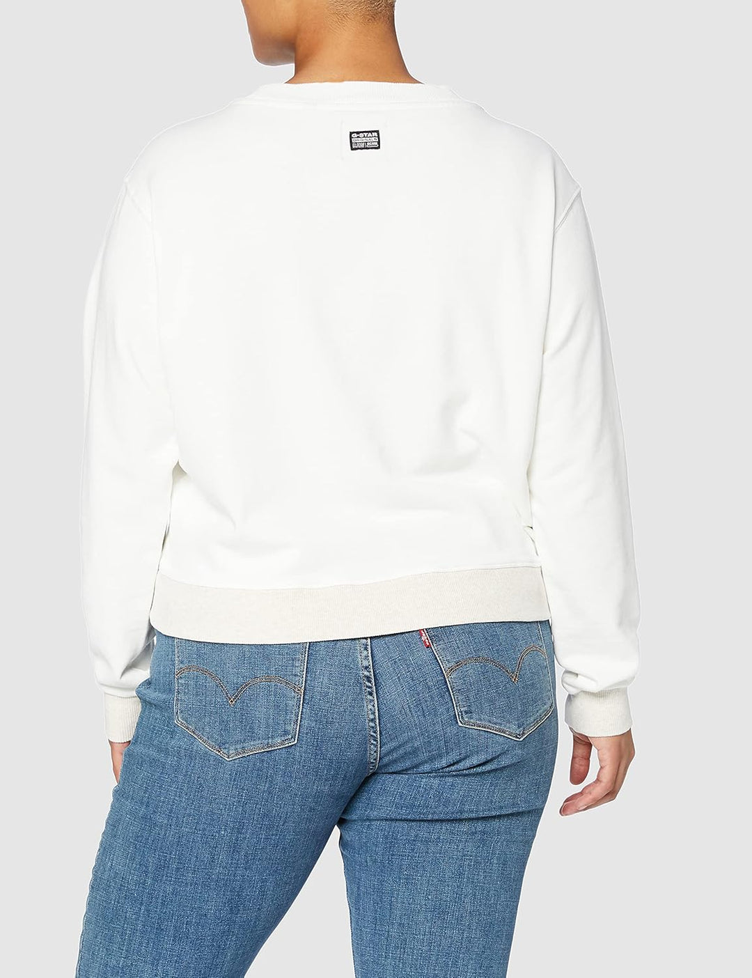 G-STAR Damen Graphic Crew Sweatshirt Sweats XS Weiss (Milk D20420-b782-111), XS Weiss (Milk D20420-b