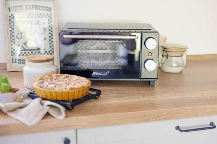 Steba KB M9 Mini Backofen, 9 Liter | Ober- und Unterhitze, Pizzatiefe bis Ø 22 cm, 2 Einschubebenen