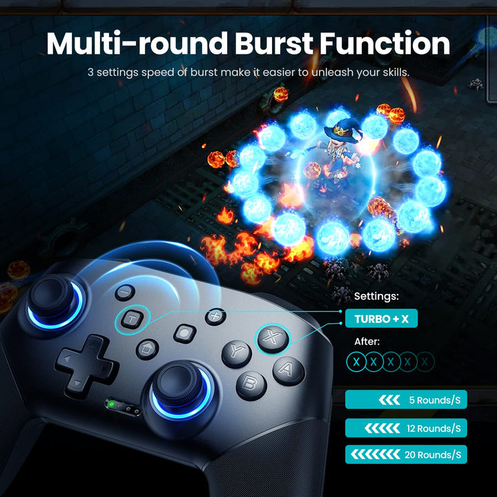 VOYEE Wireless Switch Controller, Compatible with Switch Pro Controller for Switch/Switch Lite/OLED/