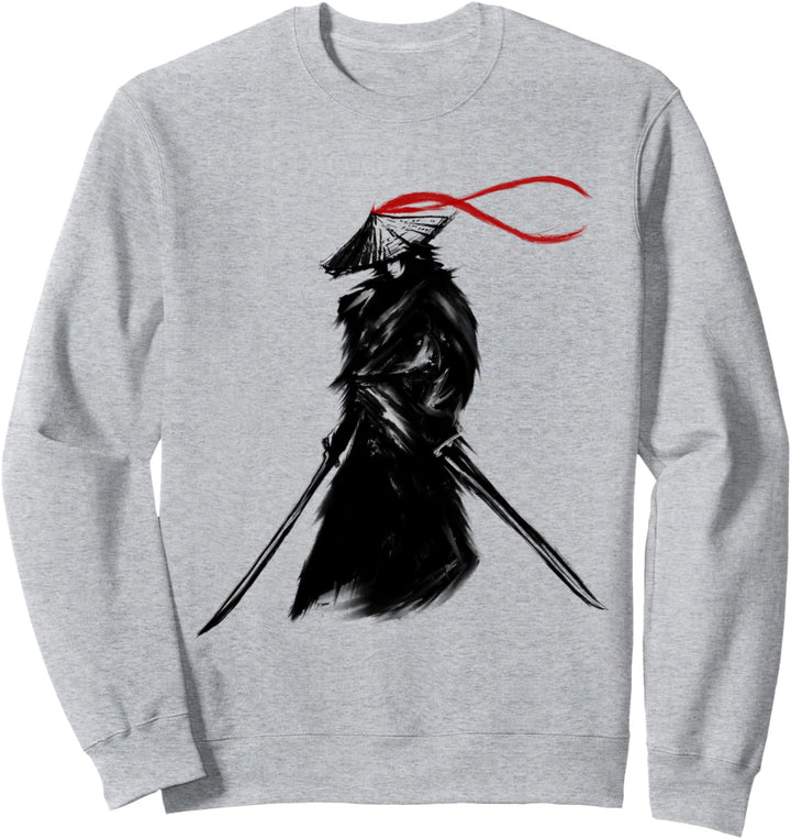 Japanischer Samurai Krieger Retro Japan Illustration Kunst Sweatshirt