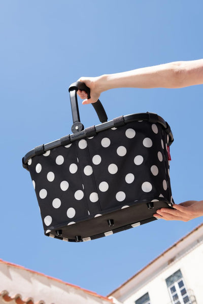 reisenthel carrybag frame dots white – Stabiler Einkaufskorb mit viel Stauraum und praktischer Innen