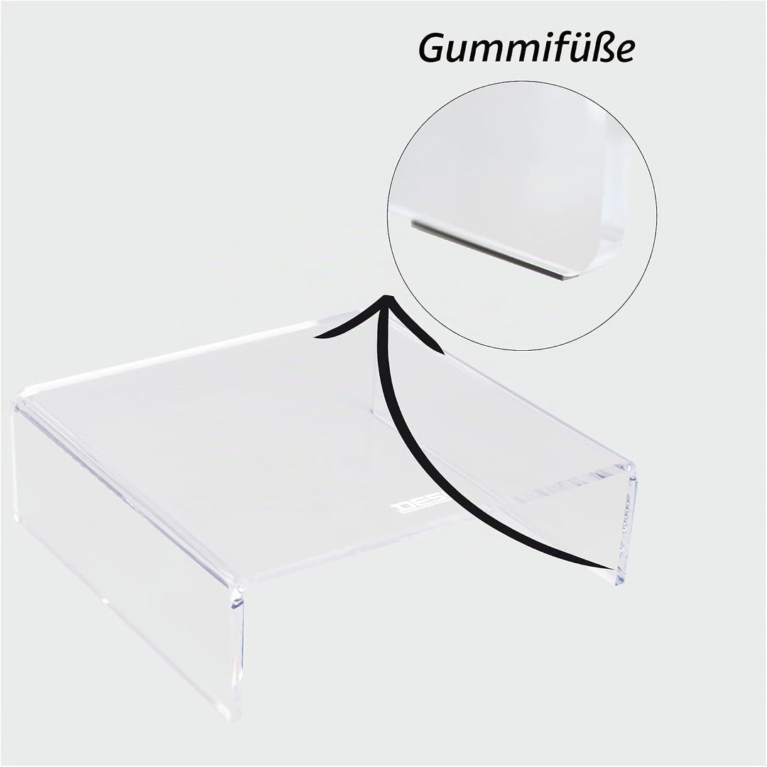 Desq Acryl Monitorständer Höhe 7 cm Dutch Design, 1539, transparent Standard, Standard