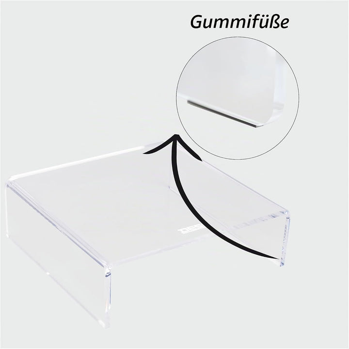 Desq Acryl Monitorständer Höhe 7 cm Dutch Design, 1539, transparent Standard, Standard