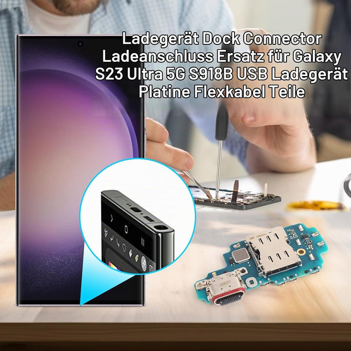 Ladebuchse für Samsung Galaxy S23 Ultra 5G S918B Dock Connector Port Charger LadePort Mikrofon Audio